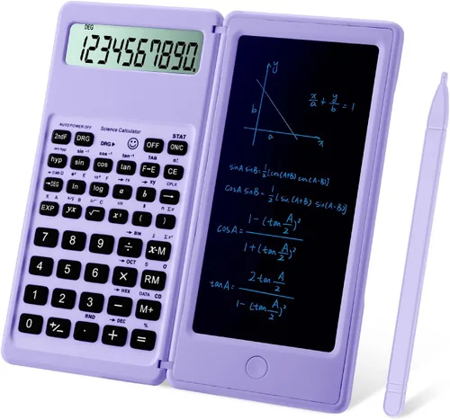 Vista 9 de IPepul Calculadoras científicas para estudiantes, pantalla grande de 10 dígitos, calculadora de matemáticas con bloc de notas, imprescindibles