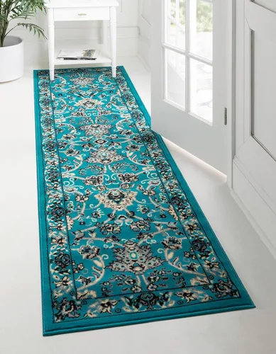 Vista 105 de Unique Loom Sialk Hill Collection - Alfombra de área Washington (6' 1" x 9' Rectángulo Burdeos/Crema)