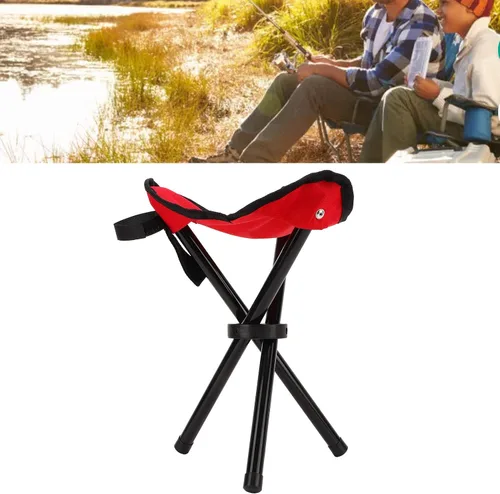 Vista 6 de RiToEasysports Taburete trípode para camping, portátil plegable trípode, silla de campamento ligera para senderismo, caminar, pesca, viajes, mesa