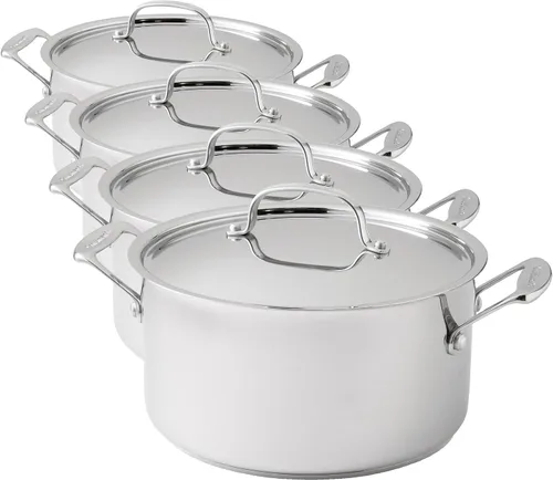 Vista 2 de Cuisinart 744-24 Chef's Classic - Olla de acero inoxidable con tapa, 6 cuartos de galón, color plateado