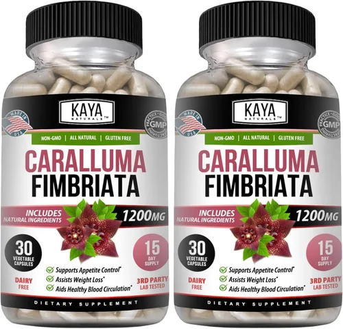 Vista 12 de Kaya Naturals - Suplemento Caralluma Fimbriata de 1200 mg de alta potencia Soporte de resistencia natural de máxima resistencia, cápsulas