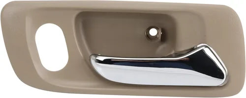 Vista 39 de TRQ Manija de puerta interior delantera izquierda cromada y negra para el lado del conductor compatible con Ford F-150 2012-2014