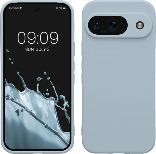 Vista 72 de kwmobile Funda compatible con Google Pixel 9 - Funda protectora delgada de TPU para teléfono - Acabado mate suave - Piedra antigua