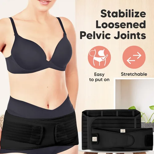Vista 7 de Envoltura de recuperación posparto 3 en 1 para el vientre posparto, faja posparto, faja para después del parto, fajas adelgazantes, faja moldeadora