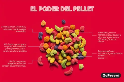 Vista 2 de ZuPreem FruitBlend - Alimento para pájaros grandes, 3.5 libras (paquete de 2), mezcla diaria hecha en Estados Unidos para Amazonas, guacamayos
