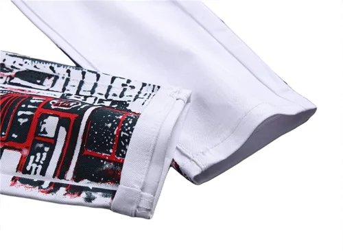 Vista 5 de Enrica Pantalones vaqueros estampados casuales para hombre