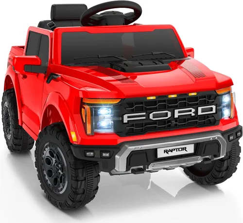 Vista 9 de First Ride On Ford F-150 Raptor - Camión infantil de 12 V, color blanco
