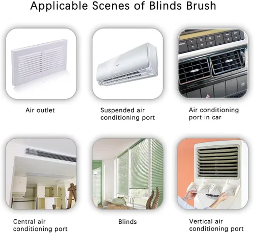 Vista 3 de Blind Cleaner Tool, Mini Blind Duster Clean Brush, Dust Venetian Brush, Yellow S13