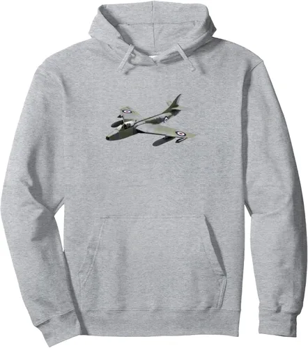 Vista 3 de RAF Hawker Hunter Jet Fighter Plane Sudadera con capucha