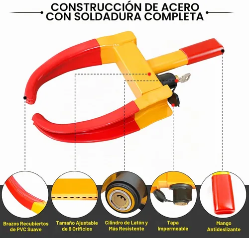 Vista 2 de KAYCENTOP Bloqueo Universal de Rueda, Bloqueo de Rueda de Seguridad para Remolque, Bloqueo de Neumático Antirrobo para Remolques, Carrito de Golf