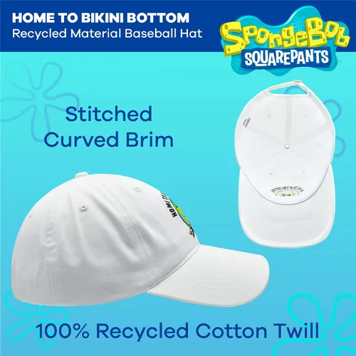 Vista 5 de Concept One Spongebob Squarepants Dad Hat, Cotton Adult Baseball Cap with Curved Brim