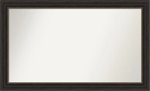 Vista 573 de Amanti Art Espejo de pared personalizado no biselado (25 x 25 pulgadas), marco de bronce acentuado, varios tamaños personalizados, espejo de baño