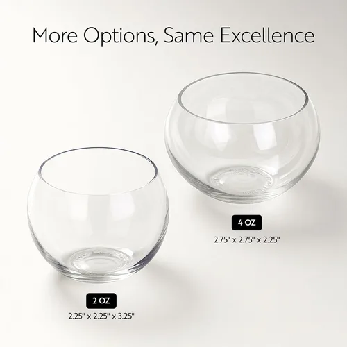 Vista 5 de Restaurantware Cuencos redondos de plástico de 2 onzas, 5 vasos de esfera desechables, reprocesables, no se rompe fácilmente, cuencos de plástico