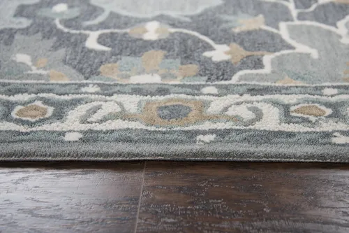 Vista 3 de Rizzy el hogar rs933 a hand-tufted vibrátil área alfombra, Gris, 2 '6" X 8