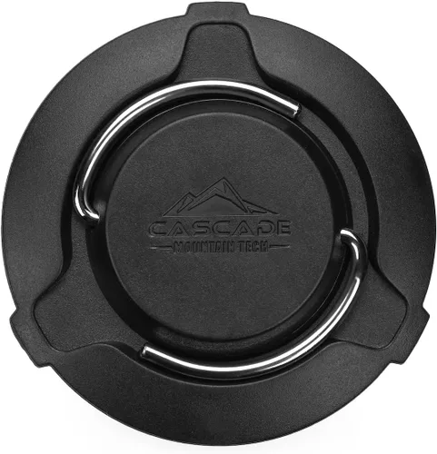 Vista 9 de Cascade Mountain Tech Linterna LED plegable IPX4 resistente al agua con 4 modos de luz, paquete de 3, negro/plateado
