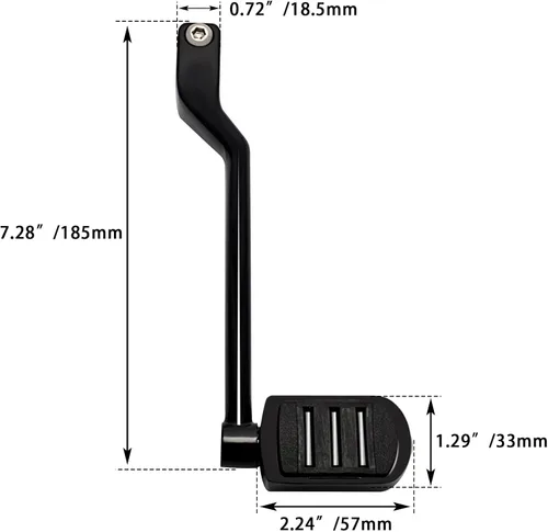 Vista 5 de FOVPLUE Palancas de cambio de talón/punta con clavijas de cambio, clavijas de cambio delanteras y traseras para Harley '86-'17 FL Softail