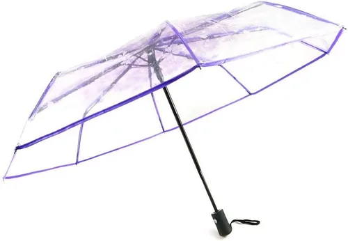 Vista 5 de WerFamily Cherry Blossom - Sombrilla de viaje plegable transparente