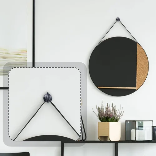 Vista 5 de Hotop 30 piezas de ganchos de pared con tachuelas de pulgar de hierro, ganchos de metal, tachuelas decorativas para cuadros, para 9 kg, para el Negro