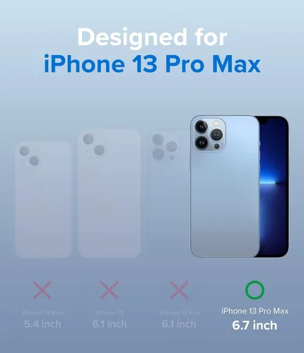Vista 2 de Funda diseñada para iPhone 13 Pro Max (6.7 pulgadas), protección contra caídas de cuerpo completo con clip para cinturón, funda resistente