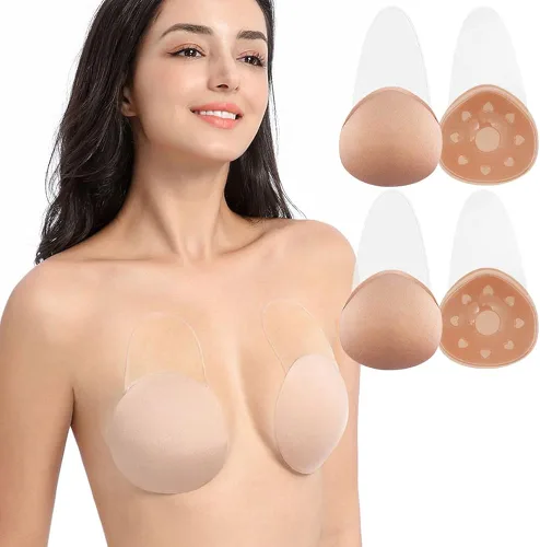 Vista 3 de Sticky Bra 2 Pairs Push up AdhesiveBra Invisible Lift up Bra Strapless Backless Silicone Bra for Breast Lift