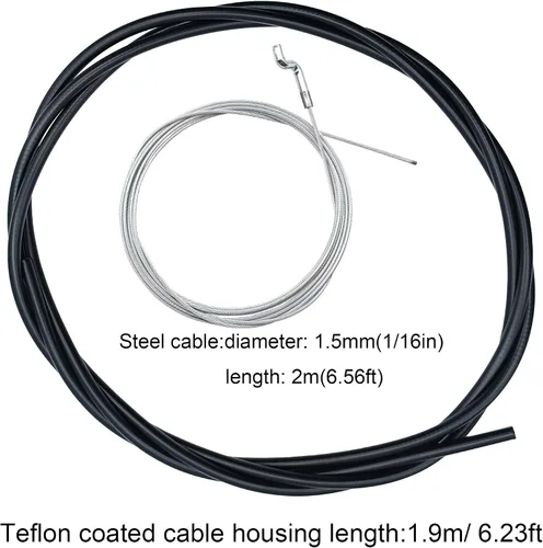 Vista 2 de Kit de reparación de cable de acelerador universal para control de cortacésped ajustable Z Bend Cabel End Mini Bike Go Kart DIY Kit de cable