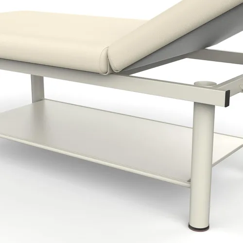 Vista 6 de pouseayar Cama de masaje estacionaria profesional resistente con respaldo ancho para terapia, tratamientos faciales, marco de metal, piel sintética
