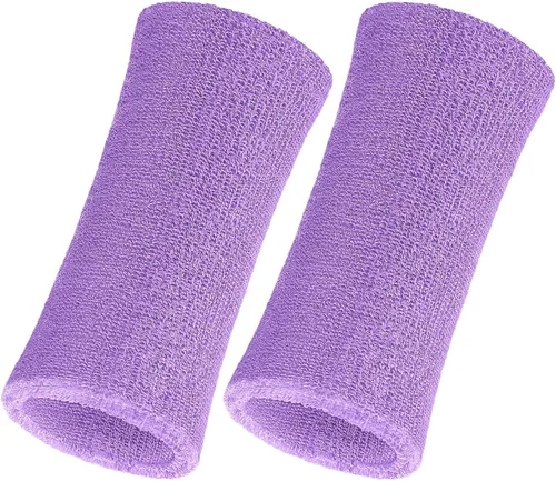 Vista 12 de WILLBOND 2 muñequeras de 6 pulgadas para hombres y mujeres, bandas de algodón atléticas de humedad para tenis, baloncesto, correr