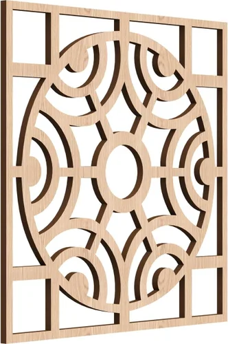 Vista 24 de Walton Paneles de pared decorativos de madera con calado, pequeños, 11 3/8 pulgadas de ancho x 11 3/8 pulgadas de alto x 1/4 pulgadas de alto, nogal
