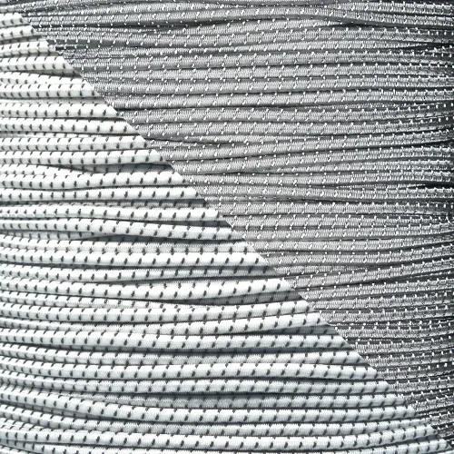 Vista 2 de Cordón elástico reflectante de 1/8 pulgadas de diámetro, fabricado en los Estados Unidos naranja neón (REFLECTIVE NEON ORANGE)