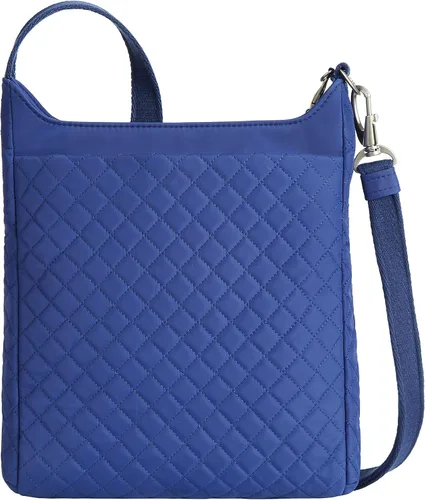 Vista 8 de Travelon Antirrobo Boho NorthSouth Crossbody, azul exuberante, azul (Lush Blue)