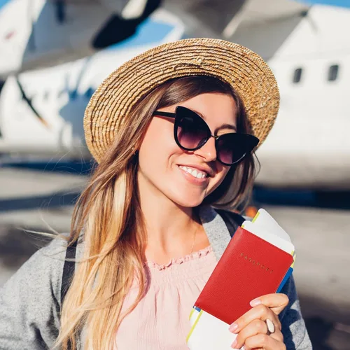Vista 7 de 2 piezas de funda de pasaporte para viaje, impermeable, de cuero, cartera, libro de viaje, artículos esenciales para crucero para mujeres y hombres