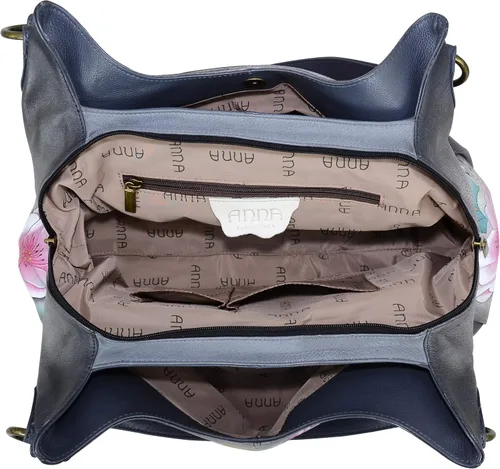 Vista 4 de Anna by Anuschka Bolso Hobo fruncido para mujer piel auténtica