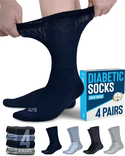 Vista 7 de Doctor's Select® Diabetic Socks for Men and Women - Non-Binding Neuropathy Socks for Diabetics Men Non Grip & Grip Socks