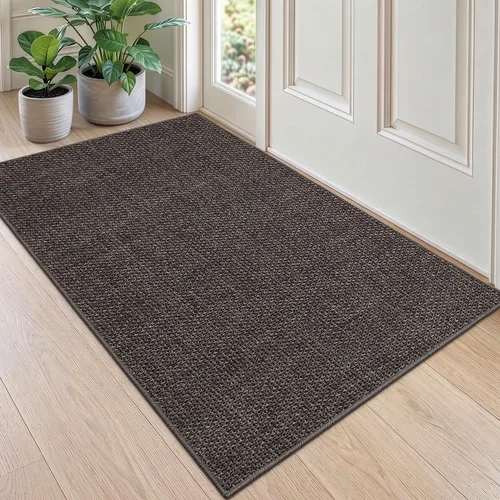Vista 43 de DEXI Tapete delgado para puerta de entrada interior, 24 x 36 pulgadas Beige