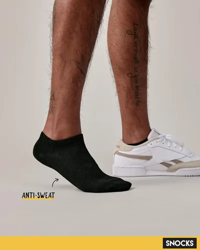 Vista 3 de Snocks S-XL - 6 pares de calcetines de tobillo para mujeres y hombres, calcetines de tobillo transpirables para mujer y hombre, varios