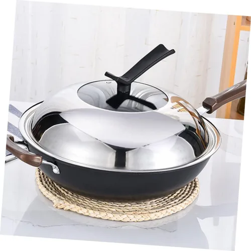 Vista 8 de YARNOW Olla de vidrio utensilios de cocina de acero inoxidable cacerola sartenes horno 11.7 pulgadas tapa de cacerola reemplazo universal tapa