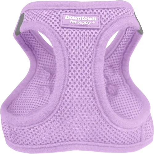 Vista 180 de Downtown Pet Supply Arnés para perro Step-in – Sin tirones, malla acolchada ajustable con ribete reflectante, correa de hebilla segura – Arnés