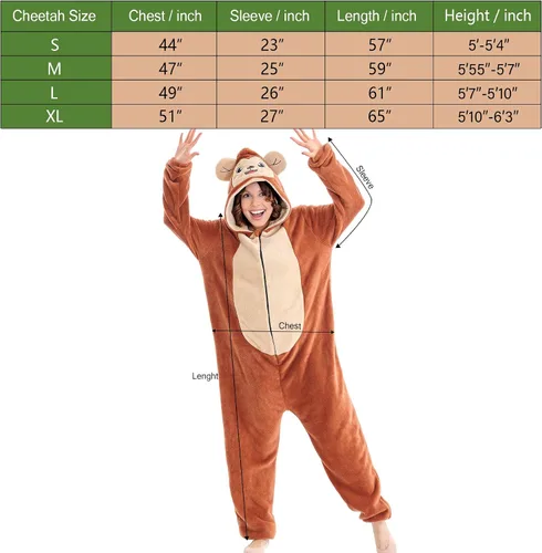 Vista 3 de Pijama unisex de animal para adultos, para Halloween, cosplay, mujeres, niñas, hombres y niños, ropa de dormir para el hogar