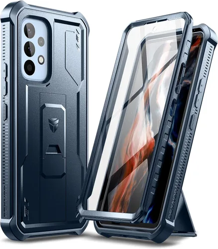 Vista 8 de Dexnor Funda para Samsung Galaxy A53 5G, protector de pantalla y soporte integrados, protección a prueba de golpes de grado militar para Samsung