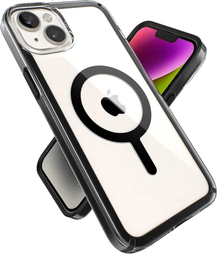 Vista 10 de Speck - Funda transparente para iPhone 15 Plus y 14 Plus, delgada, construida para MagSafe, resistente a los arañazos y protección contra caídas