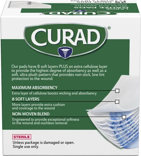 Vista 4 de Curad Pro-Gauze - Almohadillas estériles de 4 x 4 pulgadas, 25 unidades (el embalaje puede variar)