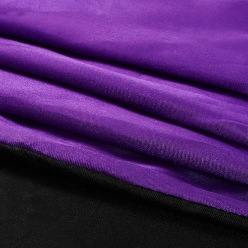 Vista 3 de Capa reversible con capucha para Halloween, 4.86 pies, capa de satén unisex, disfraz de cosplay para Halloween, fiesta de Navidad
