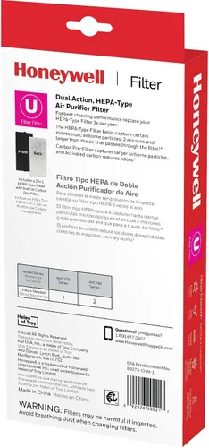 Vista 7 de Filtro purificador de aire Honeywell tipo HEPA, U – para las series HHT270 y HHT290