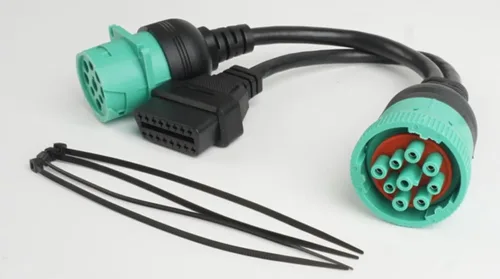 Vista 3 de Cable divisor J1939 macho a J1939 hembra y OBD2 (1 pieza)