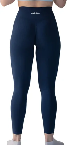 Vista 2 de AUROLA - Leggings de entrenamiento para mujer, diseño sin costuras, con control de abdomen, para gimnasio, acondicionamiento físico, pantalones