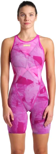 Vista 10 de ARENA Traje de carreras Powerskin Carbon Glide Kneeskin de espalda cerrada estándar para mujer Negro/Dorado