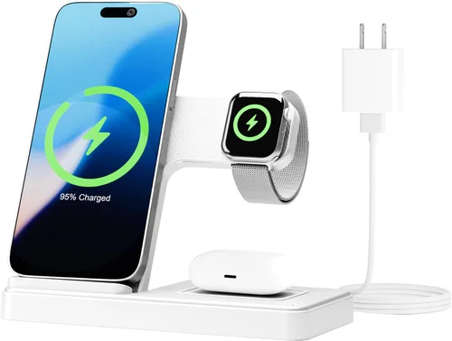 Vista 10 de Estación de carga inalámbrica para dispositivos Apple, soporte de cargador