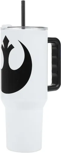 Vista 17 de Bioworld Sesame Street Cookie Monster - Vaso de acero inoxidable azul de 40 onzas con asa