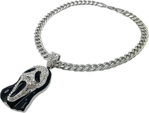 Vista 5 de Shiny Jewelers USA COLGANTE DE CADENA PARA HOMBRE ICED OUT RAPPER MASK HIP HOP CAJA DE 24 pulgadas, CUBANO, COLLAR DE CADENA DE CUERDA, Metal