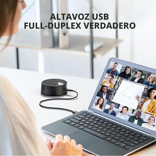 Vista 5 de Altavoces USB para computadora con micrófono, altavoz para computadora